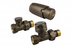 KFA - Súprava termostatická radiátorová, jednoduchá Komfort Pro, medená (757-030-19-BL)