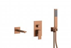 KFA - Súprava vaňová Logon, podomietková, PVD brúsené ružové zlato (5139-401-34)