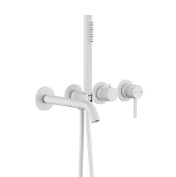 KFA - Súprava vaňová Moza, podomietková s batériou 3-otvorovou, 2 funkčná, biela (5039-411-44)