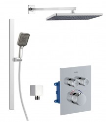 Kielle - Arkas I Termostatická batéria pod omietku, na 2 spotrebiče, s príslušenstvom a telesom, chróm (20627SPT30)
