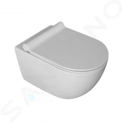 Kielle - Gaia Závesné WC s doskou SoftClose, Rimless, biela (30115000)