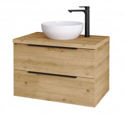 Kielle - Idolio Skrinka vrátane dosky pod umývadlo 80x54x50 cm, s výrezom, karamel (50024801)