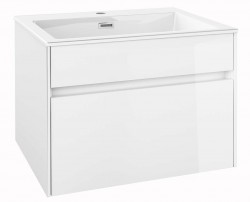 Kielle - Nefia Skrinka s umývadlom 60 cm, lesklá biela (50027S600)