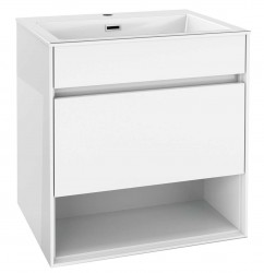 Kielle - Nefia Skrinka s umývadlom 60 cm, lesklá biela (50027S610)