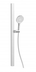 Kielle - Oudee Set sprchovej hlavice, tyče a hadice, chróm/biela (20402SE10)
