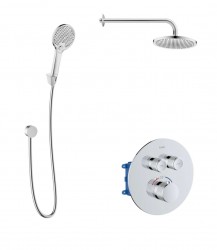 Kielle - Oudee Termostatická batéria pod omietku, na 2 spotrebiče, s príslušenstvom EcoSpare a telesom, chróm (20602SPT100)