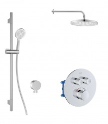 Kielle - Oudee Termostatická batéria pod omietku, na 2 spotrebiče, s príslušenstvom EcoSpare a telesom, chróm (20602SPT30)