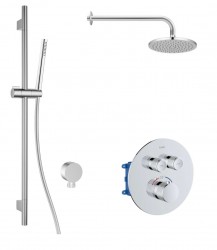 Kielle - Oudee Termostatická batéria pod omietku, na 2 spotrebiče, s príslušenstvom EcoSpare a telesom, chróm (20602SPT40)