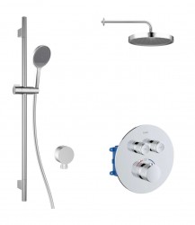 Kielle - Oudee Termostatická batéria pod omietku, na 2 spotrebiče, s príslušenstvom EcoSpare a telesom, chróm (20602SPT50)