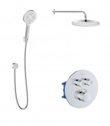 Kielle - Oudee Termostatická batéria pod omietku, na 2 spotrebiče, s príslušenstvom EcoSpare a telesom, chróm (20602SPT70)