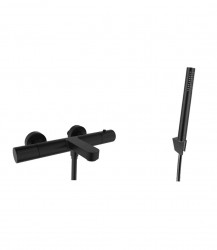 Kielle - Oudee Termostatická vaňová batéria s príslušenstvom EcoSpare, matná čierna (10302SNT94)