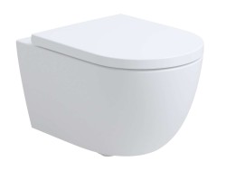 Kielle - Oudee Závesné WC s doskou SoftClose, Vortex Rimless+, biela (30102005)