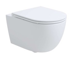 Kielle - Oudee Závesné WC s doskou SoftClose, Vortex Rimless+, biela (30102006)