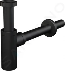 Kielle - Sifony Umývadlový sifón, priemer 32 mm, okrúhly, kov, matná čierna (30901014)