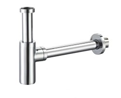 Kielle - Umývadlový sifón, priemer 32 mm, okrúhly, kov, chróm (30901041)