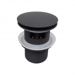 Kielle - Vaňová výpusť s click-clack zátkou, matná čierna (11601044)
