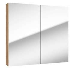 Kielle - Vega Zrkadlová skrinka, 80x73x15 cm, zlatý dub (50118801)