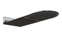 KLUDI - A-Qa Horná sprcha 250, 2 prúdy, čierna mat/chróm (6488087-00)