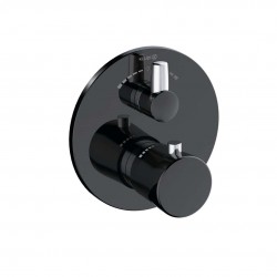 KLUDI - Balance Termostatická batéria pod omietku, na 2 spotrebiče, matná čierna/chróm (528108775)