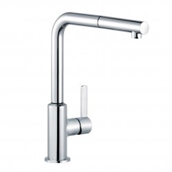 KLUDI - L-ine S Drezová batéria s výsuvnou koncovkou, chróm (408510575)