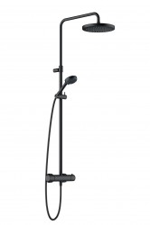 KLUDI - Logo Sprchový set s termostatom na stenu, 3 prúdy, matná čierna (6808239-00)