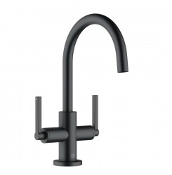 KLUDI - Nova Fonte Umývadlová batéria s výpustom Push-Open a otočným výtokom, matná čierna (201183915)