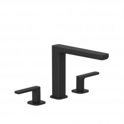 KLUDI - Renon Umývadlová batéria s výpusťou Push-Open, 3-otvorová inštalácia, matná čierna (423933975)
