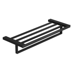 KLUDI - Vela C Držiak uteráka s poličkou, dĺžka 60 cm, matná čierna (3198939)