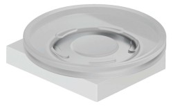 KLUDI - Vela C Mydlovnička s držiakom, sklo/matná biela (3198553)