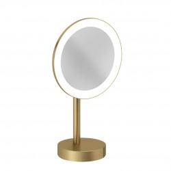 KLUDI - Vela R Kozmetické zrkadlo s LED osvetlením, kefované zlato (58995N0F)