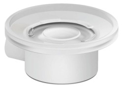 KLUDI - Vela R Mydlovnička s držiakom, sklo/matná biela (5898553)