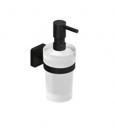 KLUDI - Vela S Dávkovač mydla s držiakom, sklo/matná čierna (2597639)