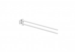 KLUDI - Vela S Dvojitý držiak na uteráky, matná biela (2597753)