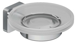 KLUDI - Vela S Mydlovnička s držiakom, sklo/chróm (2598505)