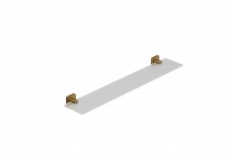 KLUDI - Vela S Polička, dĺžka 60 cm, sklo/kefované zlato (25973N0)