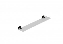 KLUDI - Vela S Polička, dĺžka 60 cm, sklo/matná čierna (2597339)