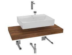 Koupelnová sestava SAT s deskou pod umyvadlo Dolce 100x8x50 cm dub charleston KSETDO13 (KSETDO13)