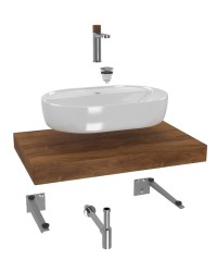 Koupelnová sestava SAT s deskou pod umyvadlo Dolce 80x8x50 cm dub charleston KSETDO3 (KSETDO3)