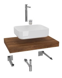 Koupelnová sestava SAT s deskou pod umyvadlo Dolce 80x8x50 cm dub charleston KSETDO7 (KSETDO7)