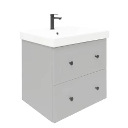Koupelnová skříňka s umyvadlem Naturel Forli 60x53x46 cm šedá mat FORLI60GMUVER (FORLI60GMUVER)