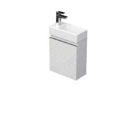 Koupelnová skříňka s umyvadlem SAT Cube Way 40x47,5x20 cm bílá mat CUBE3D40DLB (CUBE3D40DLB)