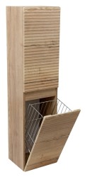 Koupelnová skříňka vysoká s košem na prádlo Naturel Savona 36x145x31,8 cm dub Halifax mat SAVONAV36DHK (SAVONAV36DHK)