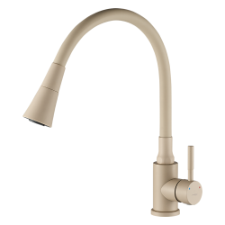 Kuchinox - SELVA drezová batéria stojanková s elastickým ramenom a 2-funkčným výtokom, béžová (BSK_462D)