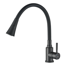 Kuchinox - SELVA drezová batéria stojanková s elastickým ramenom a 2-funkčným výtokom, čierna (BSK_762D)