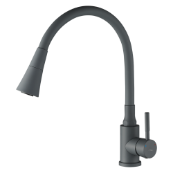 Kuchinox - SELVA drezová batéria stojanková s elastickým ramenom a 2-funkčným výtokom, šedá (BSK_962D)