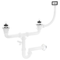 Kuchinox - Sifón 2x2" s prepadom 2-komora (OKS_B14T)