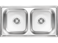 Kuchinox - ŠTANDARD drez 78x43 dvojitý, hladký (SKS_020T)