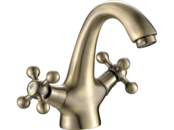 Kuchinox - STILO stojanková umývadlová batéria s výpustou, stará mosadz (BKI_522D)