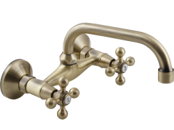 Kuchinox - STILO umývadlová batéria nástenná, stará mosadz (BKI_550D)