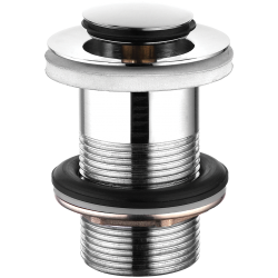 Kuchinox - Vypúšťacia zátka Click-Clack bez prepadu, chróm (CKK_01R2)